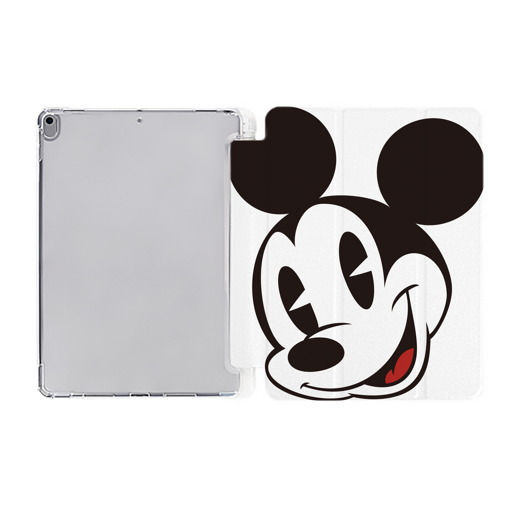 ミッキーマウス Mickey Mouse IPad ケース ペン収納付き 三つ折りスタンド PUレザー×シリコン 対応機種9.5/10.5/10.9インチ
